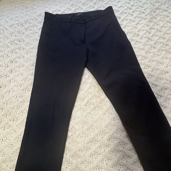 Joseph $990 High-End Europe Designer Brand Navy Slacks Trousers Crop Pants NWOT - Picture 2 of 8